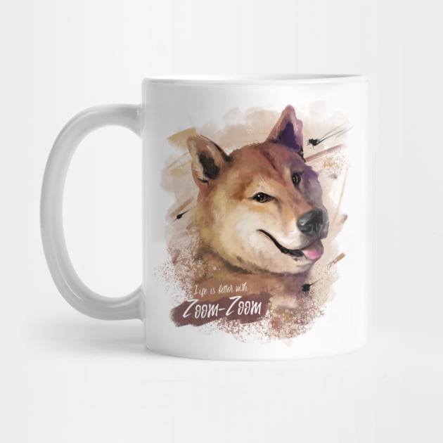 Zoom-Zoom - Shiba Inu by Fine_Design